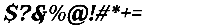 FX Njungkel Bold Italic Font OTHER CHARS