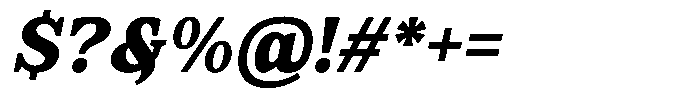 FX Njungkel Extra Bold Italic Font OTHER CHARS