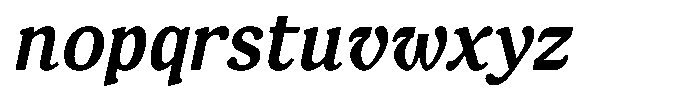 FX Njungkel Semi Bold Italic Font LOWERCASE