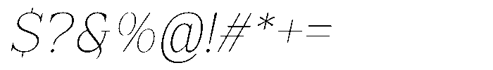 FX Njungkel Thin Italic Font OTHER CHARS