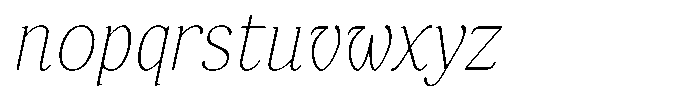FX Njungkel Thin Italic Font LOWERCASE