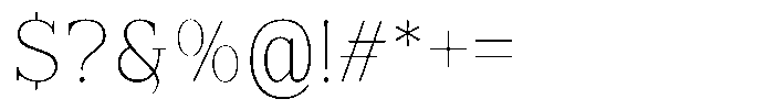 FX Njungkel Thin Font OTHER CHARS
