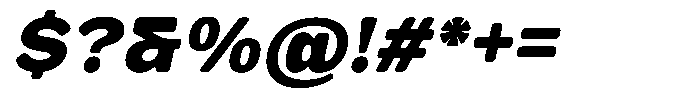 FX Telaga Black Italic Font OTHER CHARS