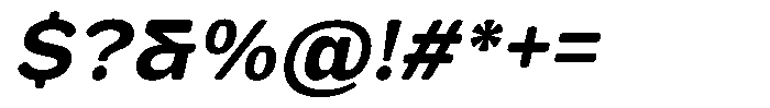 FX Telaga Bold Italic Font OTHER CHARS