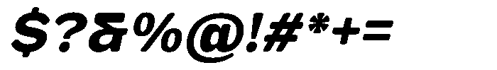 FX Telaga Extra Bold Italic Font OTHER CHARS