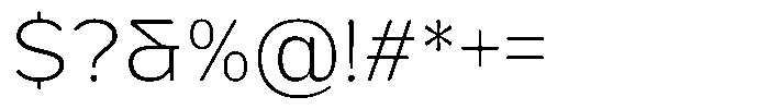 FX Telaga Extra Light Font OTHER CHARS