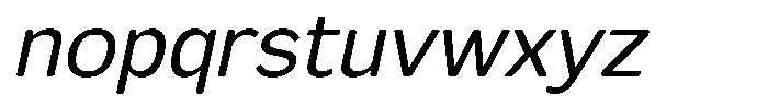 FX Telaga Italic Font LOWERCASE