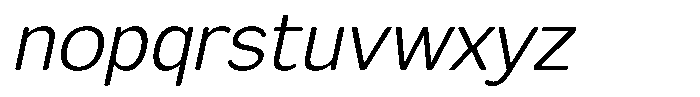 FX Telaga Light Italic Font LOWERCASE