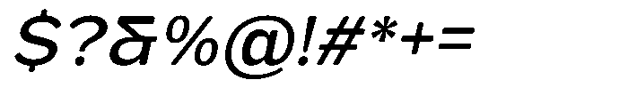 FX Telaga Medium Italic Font OTHER CHARS