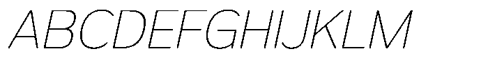 FX Telaga Thin Italic Font UPPERCASE