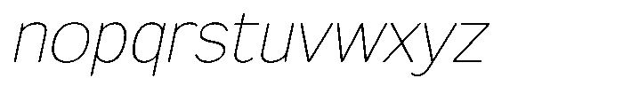 FX Telaga Thin Italic Font LOWERCASE
