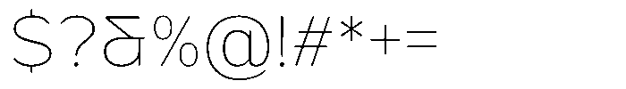 FX Telaga Thin Font OTHER CHARS