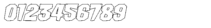 FX Wadag Black Italic Outline Font OTHER CHARS