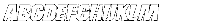 FX Wadag Black Italic Outline Font UPPERCASE