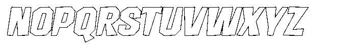 FX Wadag Black Italic Outline Font UPPERCASE