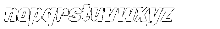 FX Wadag Black Italic Outline Font LOWERCASE