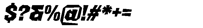 FX Wadag Black Italic Font OTHER CHARS