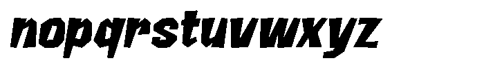 FX Wadag Black Italic Font LOWERCASE
