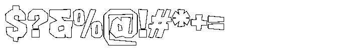 FX Wadag Black Outline Font OTHER CHARS