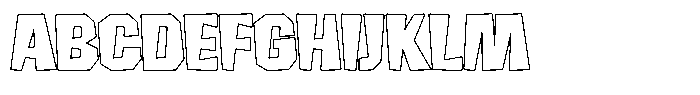 FX Wadag Black Outline Font UPPERCASE
