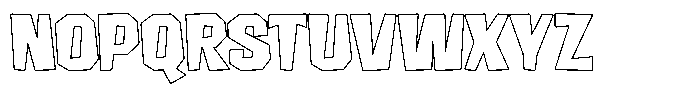FX Wadag Black Outline Font UPPERCASE