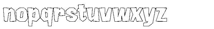 FX Wadag Black Outline Font LOWERCASE