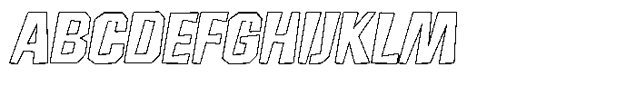 FX Wadag Bold Italic Outline Font UPPERCASE