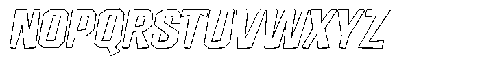 FX Wadag Bold Italic Outline Font UPPERCASE