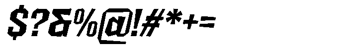 FX Wadag Bold Italic Font OTHER CHARS