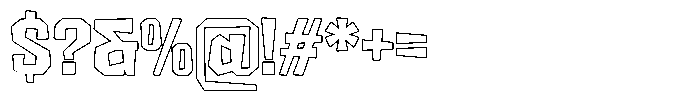 FX Wadag Bold Outline Font OTHER CHARS