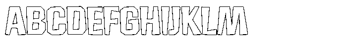 FX Wadag Bold Outline Font UPPERCASE