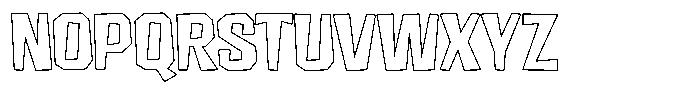FX Wadag Bold Outline Font UPPERCASE