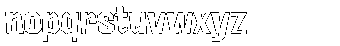 FX Wadag Bold Outline Font LOWERCASE