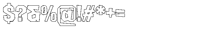 FX Wadag Extra Bold Outline Font OTHER CHARS