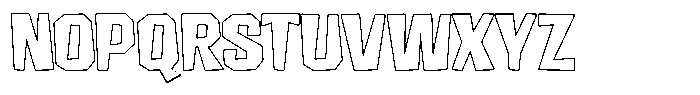 FX Wadag Extra Bold Outline Font UPPERCASE