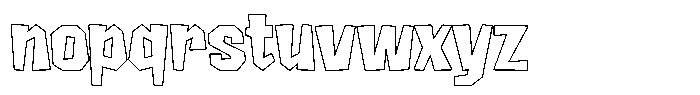 FX Wadag Extra Bold Outline Font LOWERCASE