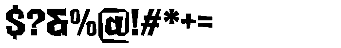 FX Wadag Extra Bold Font OTHER CHARS
