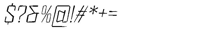 FX Wadag Extra Light Italic Font OTHER CHARS