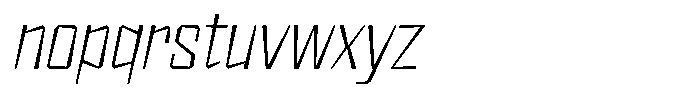 FX Wadag Extra Light Italic Font LOWERCASE