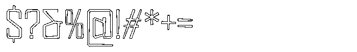 FX Wadag Extra Light Outline Font OTHER CHARS