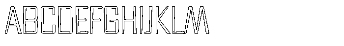 FX Wadag Extra Light Outline Font UPPERCASE