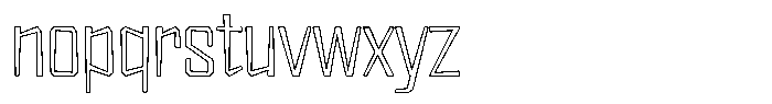 FX Wadag Extra Light Outline Font LOWERCASE