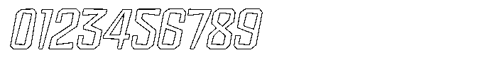 FX Wadag Italic Outline Font OTHER CHARS