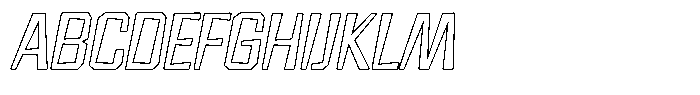 FX Wadag Italic Outline Font UPPERCASE