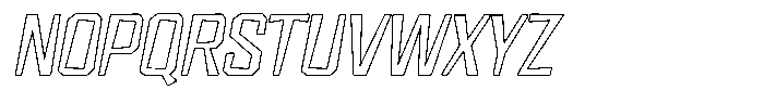 FX Wadag Italic Outline Font UPPERCASE