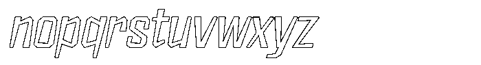 FX Wadag Italic Outline Font LOWERCASE
