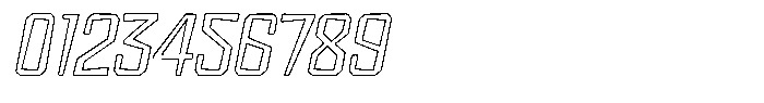 FX Wadag Light Italic Outline Font OTHER CHARS
