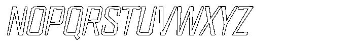 FX Wadag Light Italic Outline Font UPPERCASE