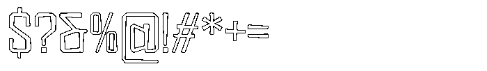 FX Wadag Light Outline Font OTHER CHARS
