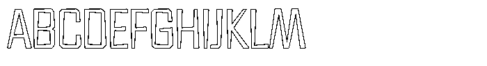 FX Wadag Light Outline Font UPPERCASE